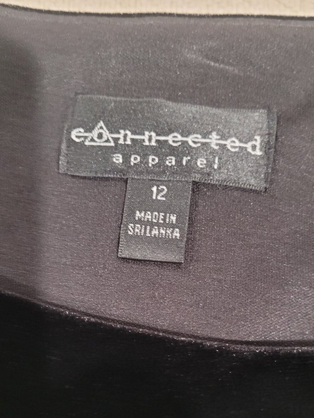 Connected Apparel Black Velvet Dress Size 12 NWT - Picture 6 of 6
